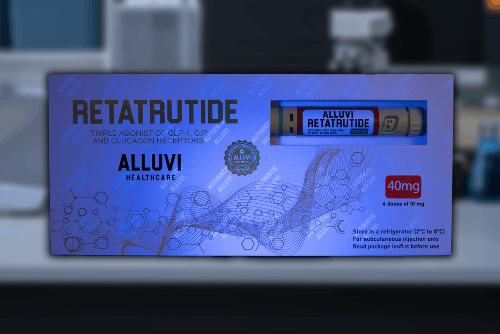 Retatrutide 40 mg kit packaging with window
